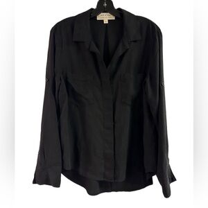 cloth & stone Black Button-Down Shirt